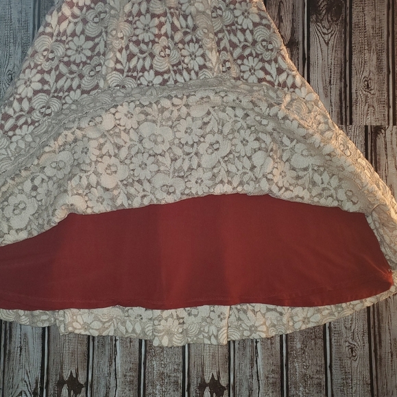 Anthropologie White/Red Maeve Lace Dress - Picture 3 of 7